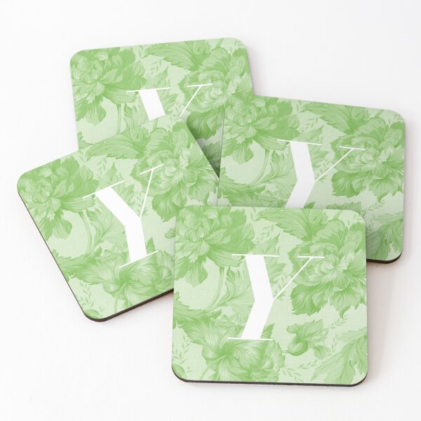 Item preview, Y Letter, Vintage Alphabet - Botanical Monogram - Light Green designed and sold by mydoodlesateme.