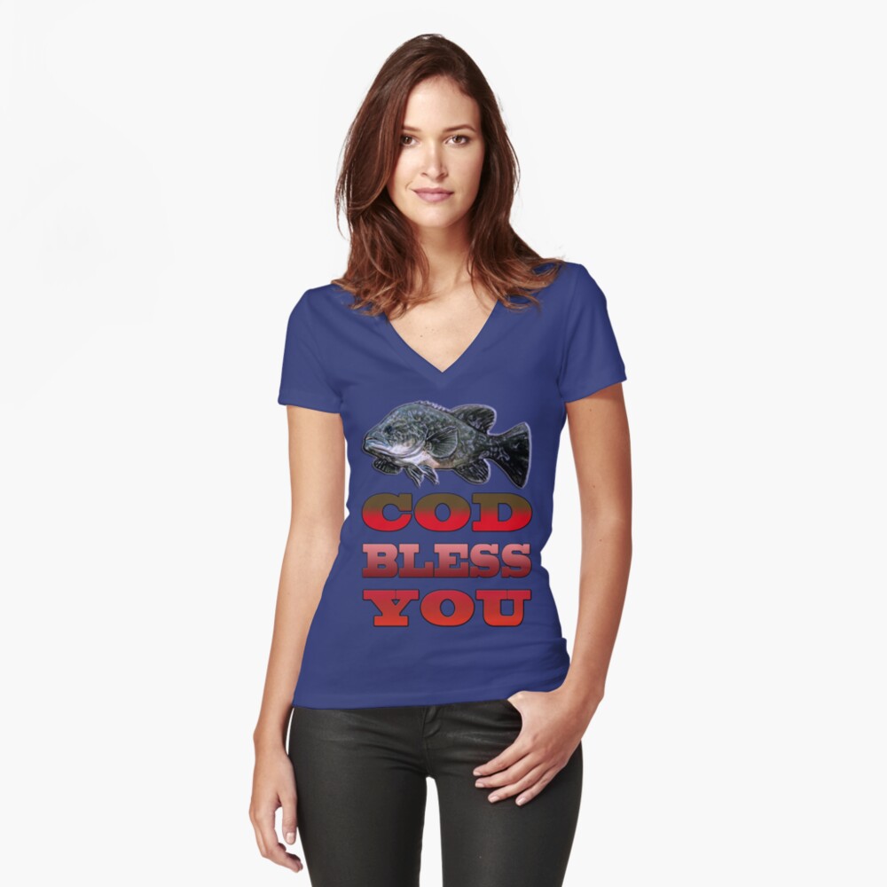 Item preview, Fitted V-Neck T-Shirt designed and sold by darrikk.