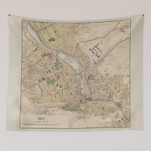 Item preview, Vintage Map of Tbilisi Georgia (1878) designed and sold by BravuraMedia.