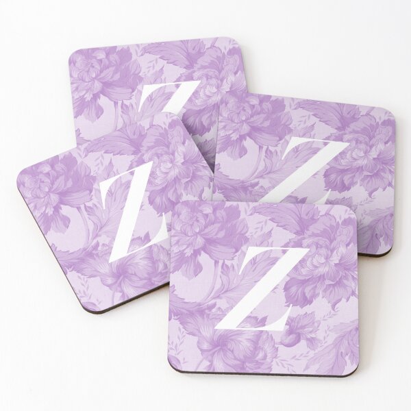 Item preview, Z Letter, Vintage Alphabet - Botanical Monogram - Pretty Purple designed and sold by mydoodlesateme.