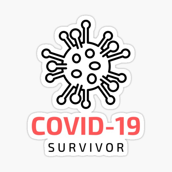 COVID-19 Survivor White Sticker