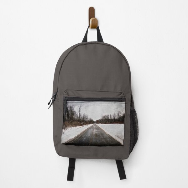 Item preview, Long Snowy Country Road designed and sold by Finding Fortuity.