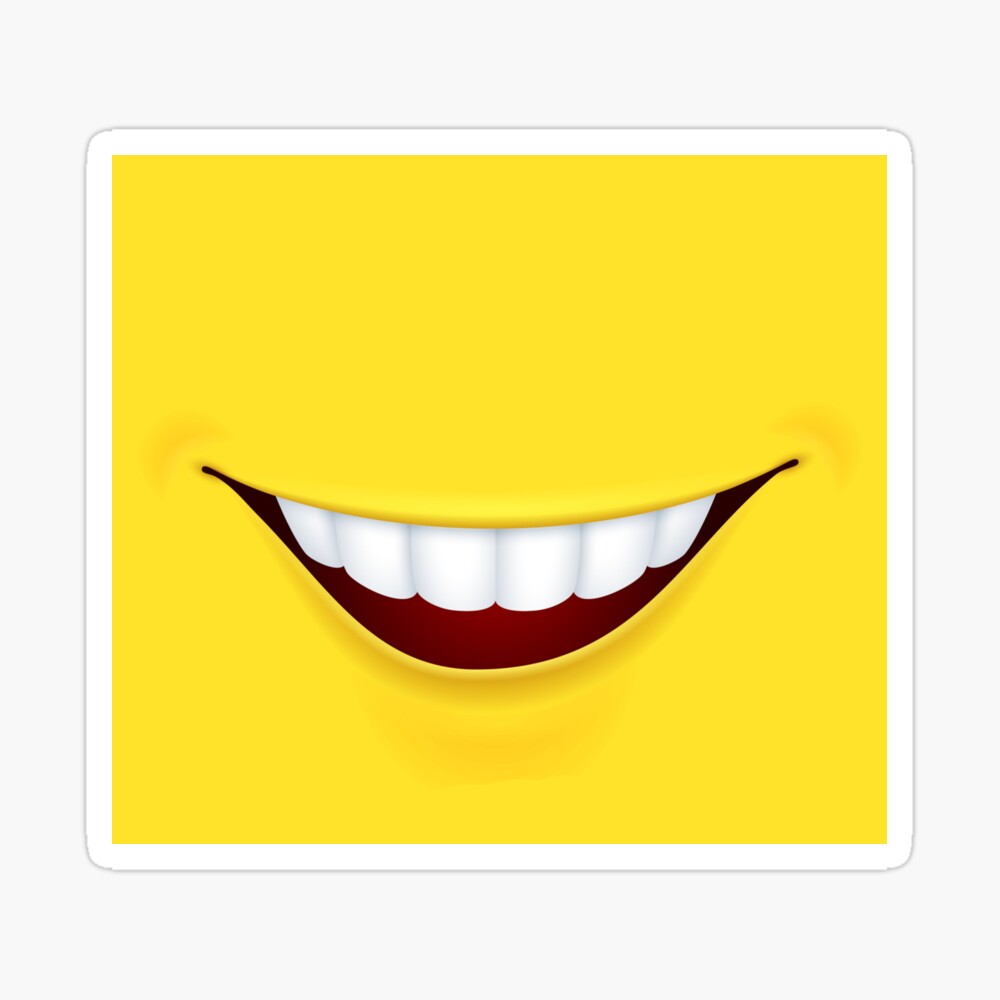 Yellow Character Cartoon Animation Smile Teeth Face Mouth Mask By Noirty Redbubble - roblox mouth decal smile