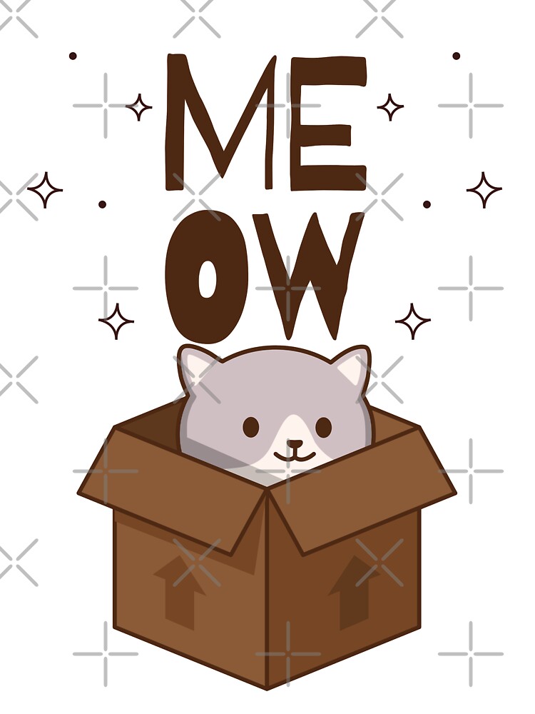 Kawaii Cute Cat In A Box 