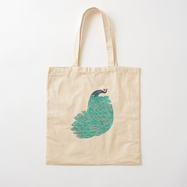 A very, very peacock Cotton Tote Bag