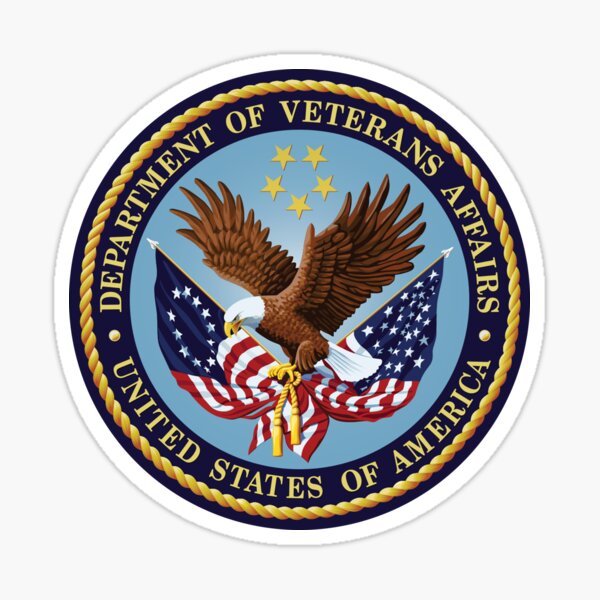 Veterans Affairs seal. US, USA, America. Sticker
