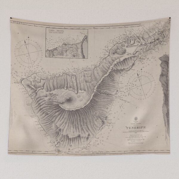 Item preview, Vintage Map of Tenerife Canary Islands (1848) designed and sold by BravuraMedia.