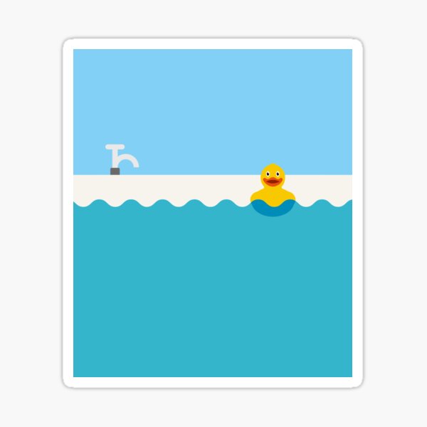 Duck in bath Sticker