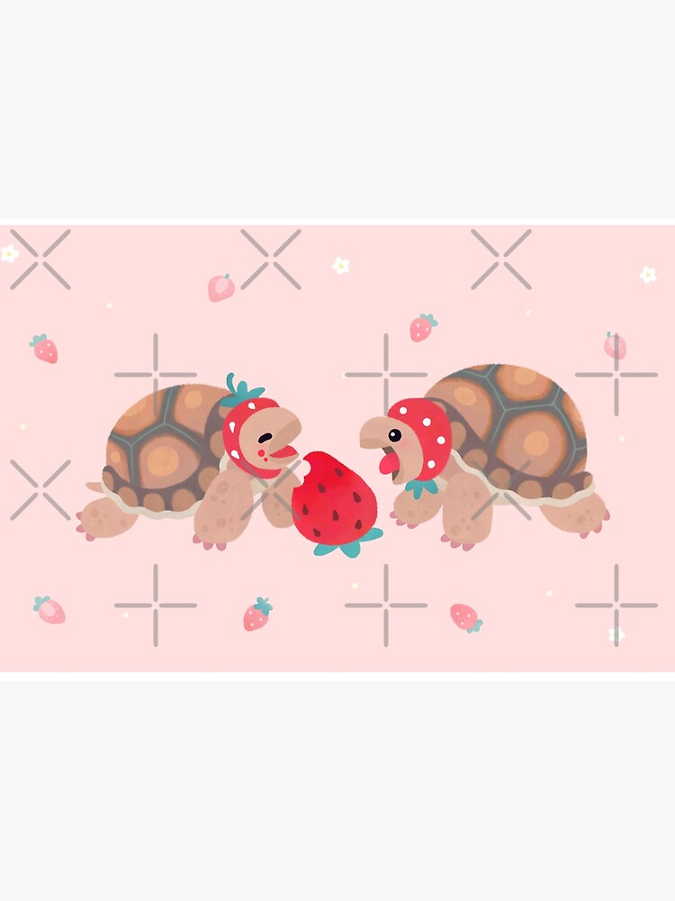 Tortoises love strawberries by pikaole