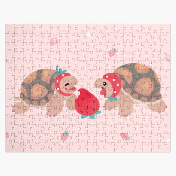Tortoises love strawberries Jigsaw Puzzle
