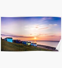 Whitstable Beach Huts. Poster