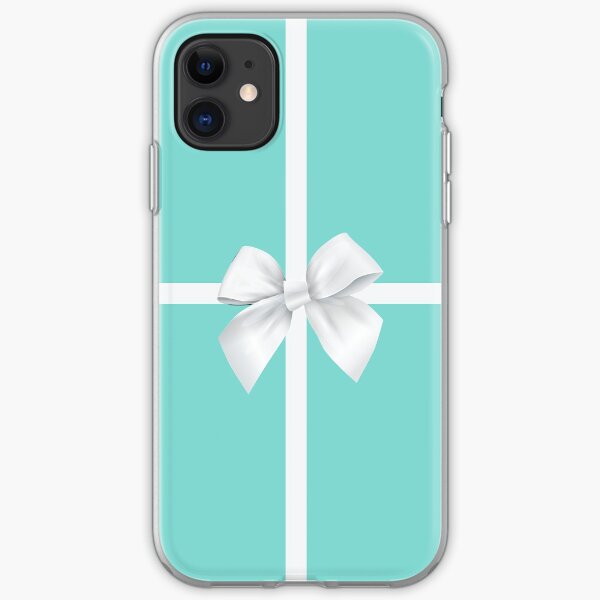 Blue Gift Box White Bow iPhone Soft Case