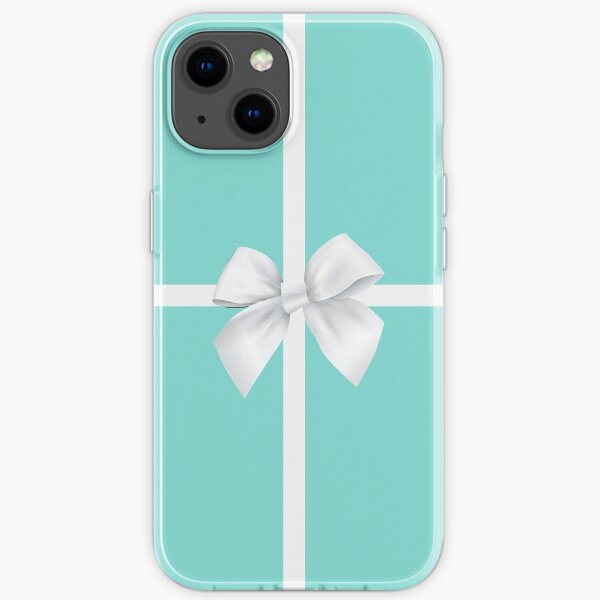 Blaue Geschenkbox weiße Schleife iPhone Flexible Hülle