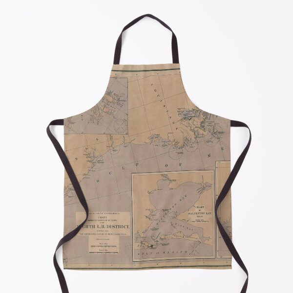 Item preview, Vintage Texas, Louisiana & Mississippi Lighthouse Map designed and sold by BravuraMedia.