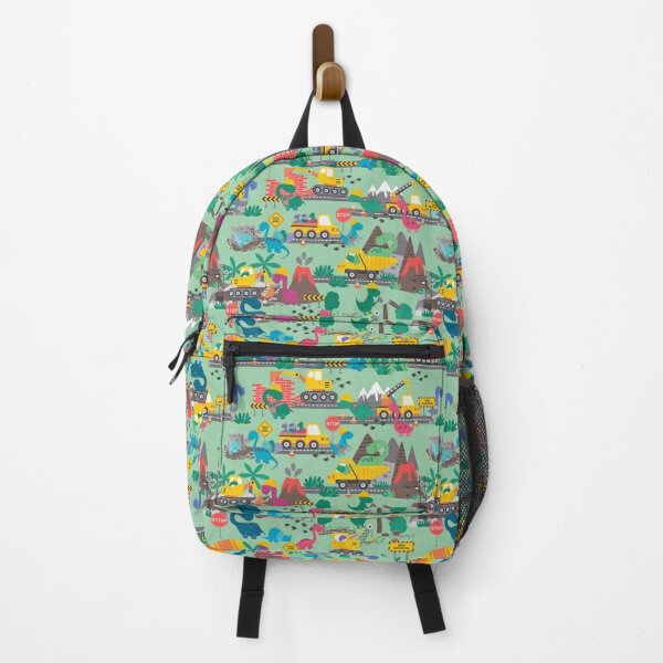 Dino Construction Dinosaurs at Work Pattern Backpack