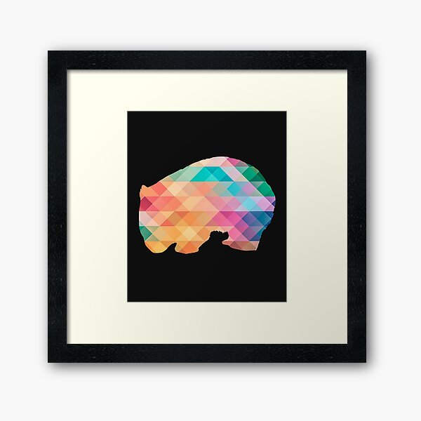 Wombat Abstract Pattern Framed Art Print