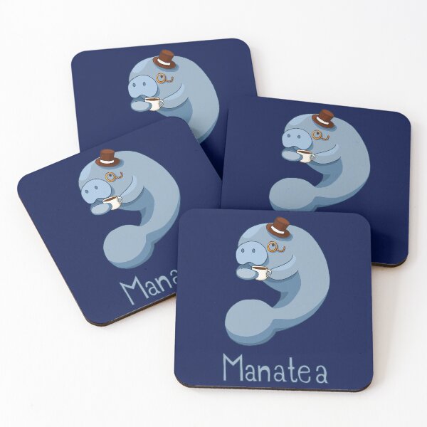 Item preview, Manatea - Manatee with a cup of tea designed and sold by HighFives555.