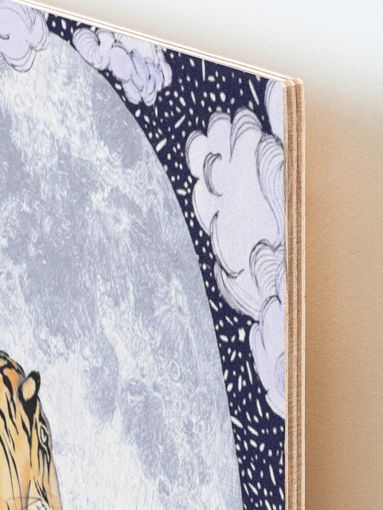 Alternate view of Tiger Moon Colour Version Mounted Print