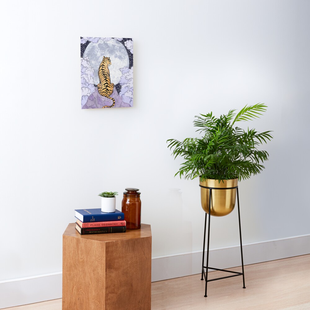 Tiger Moon Colour Version Mounted Print