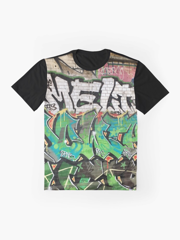 Alternate view of Contemporary Urban Graffiti under Southwark Railway Bridge London Graphic T-Shirt