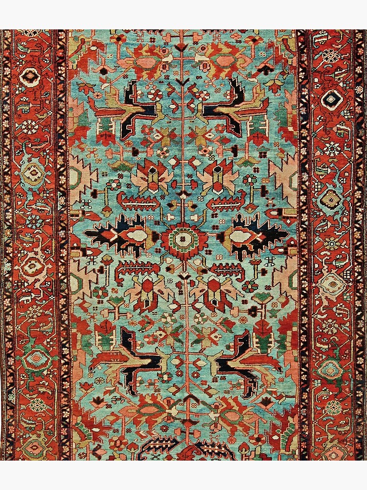 Antique Heriz Persian Carpet Print by bragova