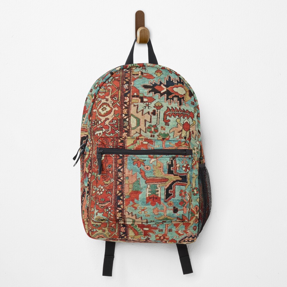 Antique Heriz Persian Carpet Print Backpack