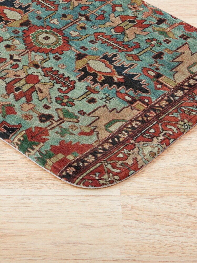 Alternate view of Antique Heriz Persian Carpet Print Bath Mat