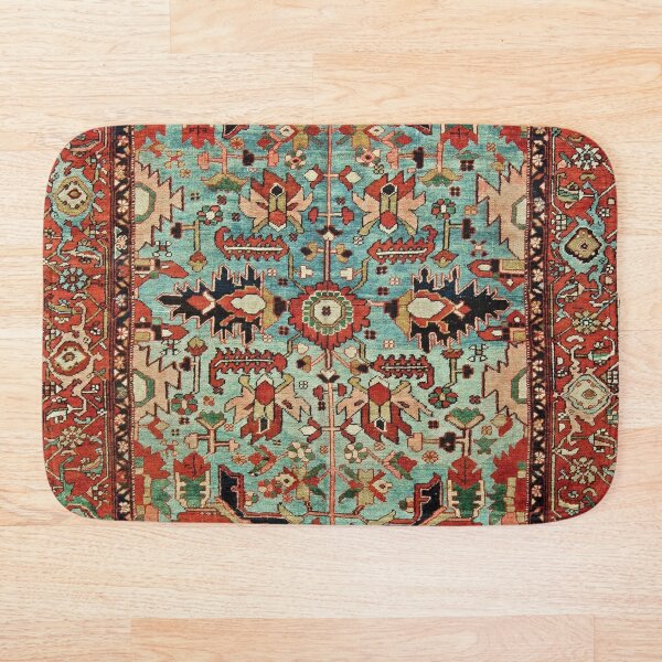 Antique Heriz Persian Carpet Print Bath Mat