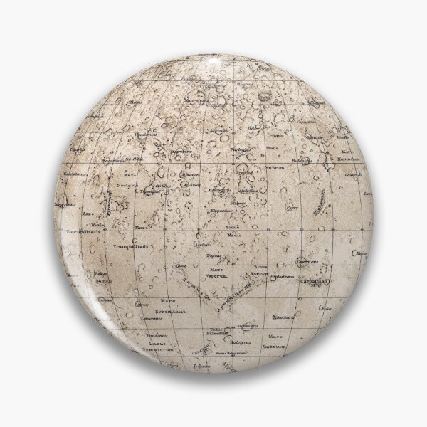 Item preview, Vintage Map of The Moon (1900) designed and sold by BravuraMedia.