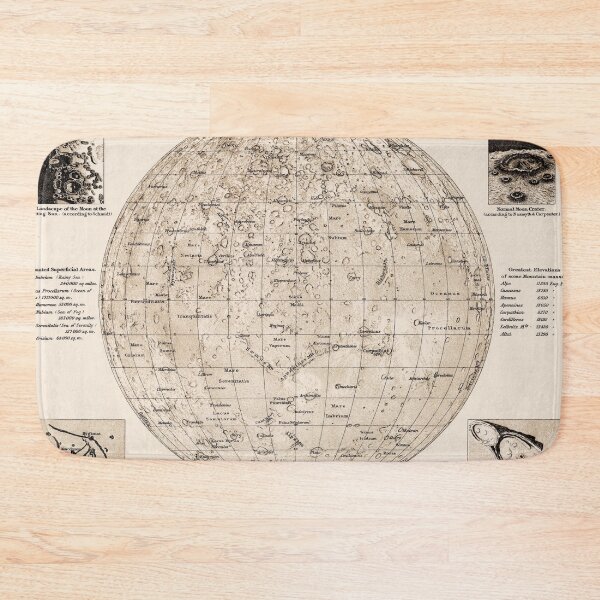 Item preview, Vintage Map of The Moon (1900) designed and sold by BravuraMedia.