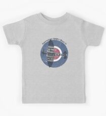 Vintage Fighter Plane Supermarine Spitfire Mark 19 Kids Tee