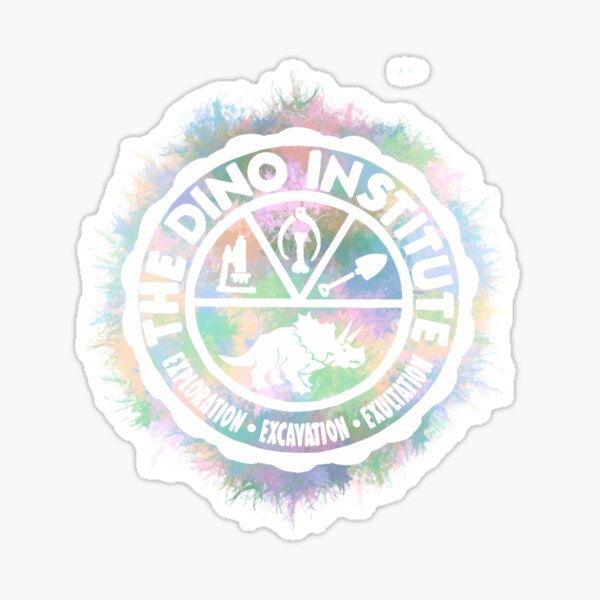 Dino Institute Paint Splatter Sticker