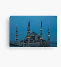 Blue Mosque at dusk Canvas Print