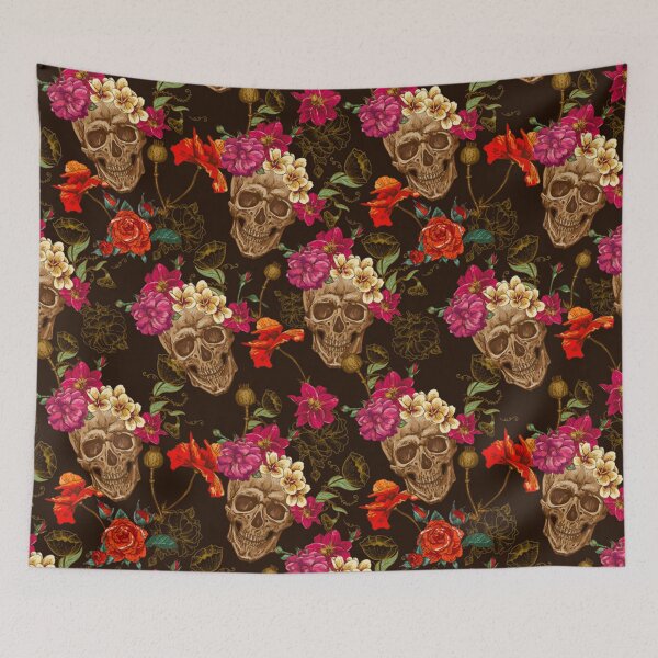 Item preview, Floral Skulls designed and sold by FantasySkyArt.