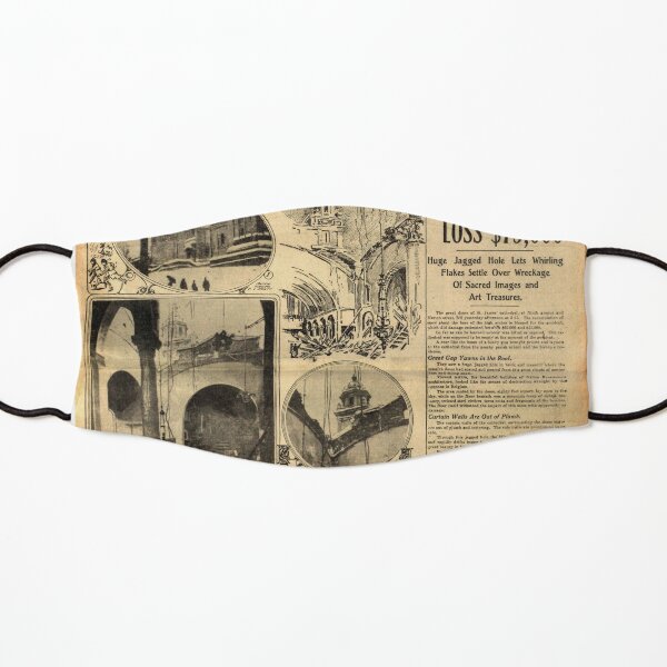 Old #Newspaper: CATHEDRAL DOME FALLS #OldNewspaper #snow #weight Kids Mask