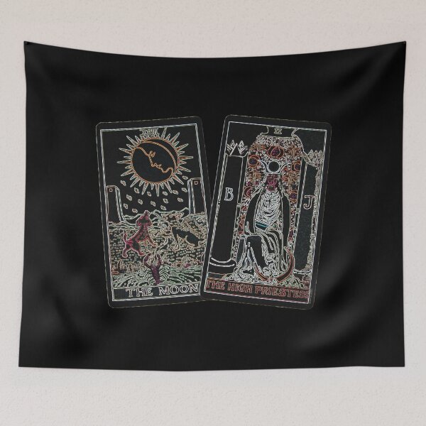 Item preview, The Moon And High Priestess Tarot designed and sold by WildandDivine.