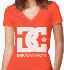 'BC Newark' Women's Fitted V-Neck T-Shirt