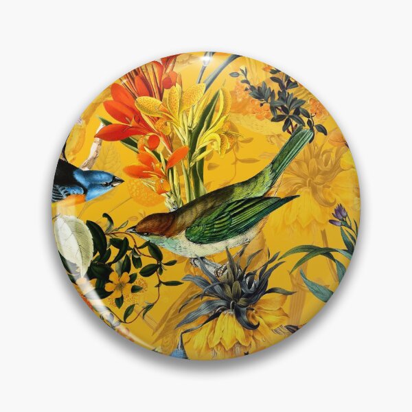 Item preview, Pierre Joseph Redoute vintage flowers and hummingbirds nostalgic Botanical Garden pattern Nightgarden designed and sold by UtArt.
