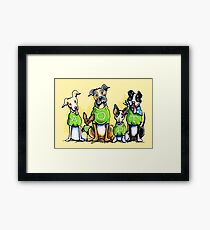 Think Adoption | Green Tee Shelter Dogs Framed Print