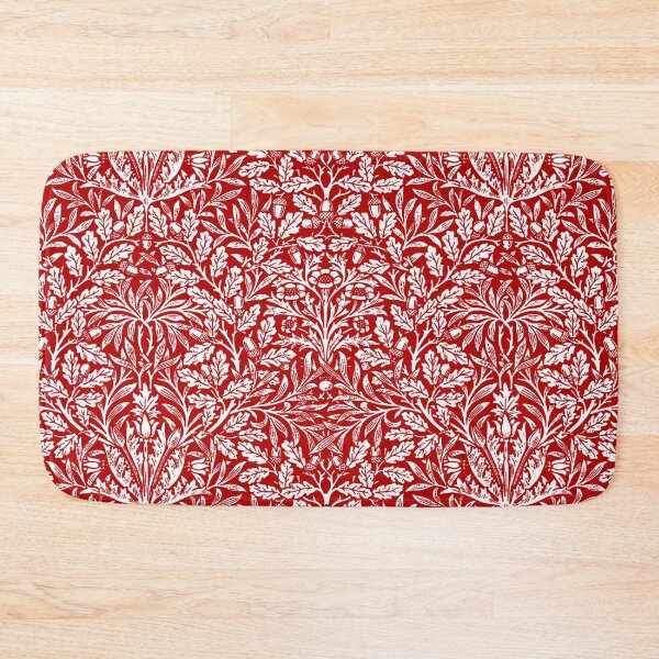 Item preview, Art Nouveau Floral Damask, Deep Red and White  designed and sold by Marymarice.