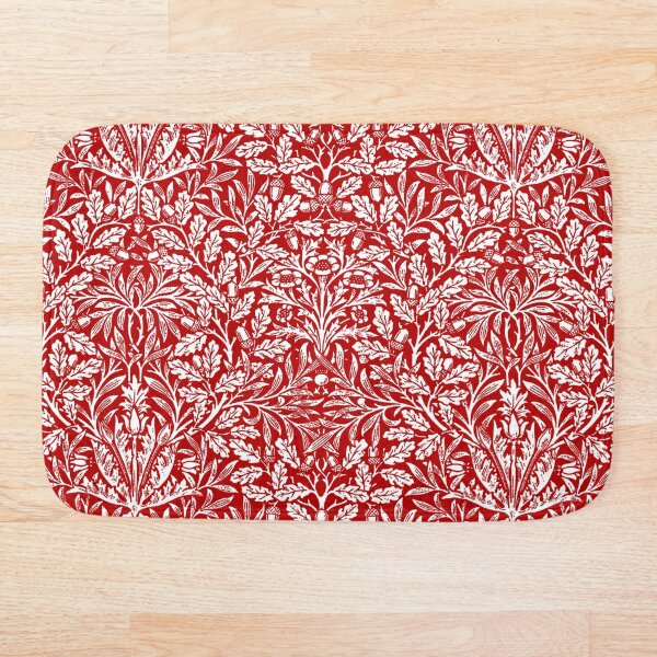 Item preview, Art Nouveau Floral Damask, Deep Red and White  designed and sold by Marymarice.