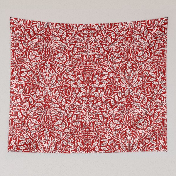 Item preview, Art Nouveau Floral Damask, Deep Red and White  designed and sold by Marymarice.