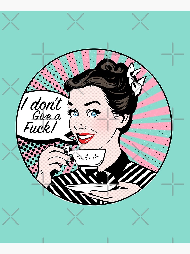 Pop Art retro woman IDGAF feminist Sticker by zummi