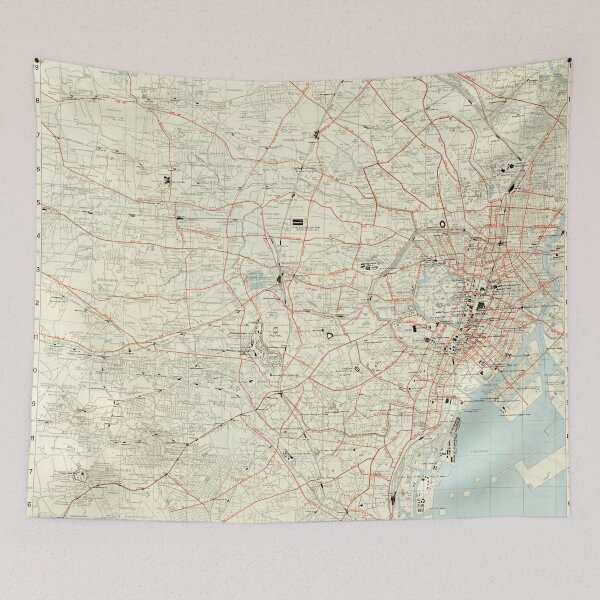 Item preview, Vintage Map of Tokyo Japan (1954) designed and sold by BravuraMedia.