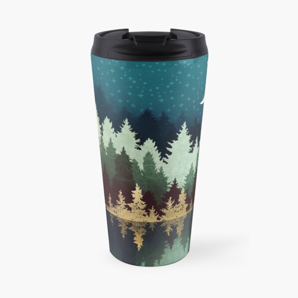Star Forest Reflection Travel Coffee Mug