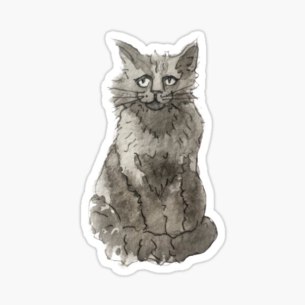 Item preview, Witchy Black Cat Illustration in Watercolor  designed and sold by Regan Ralston.