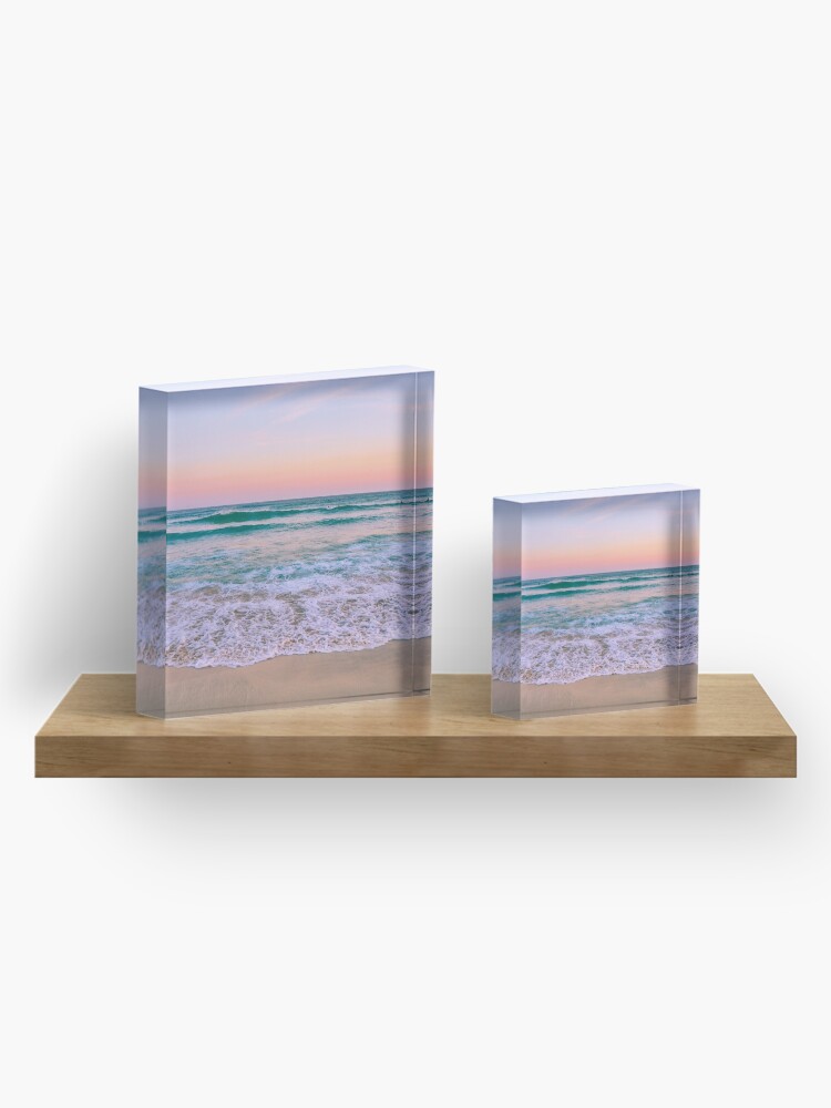 Thumbnail 4 of 5, Acrylic Block, Pink Ocean Sunsets designed and sold by Tasneemmo.