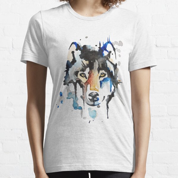 Loup aquarelle T-shirt essentiel
