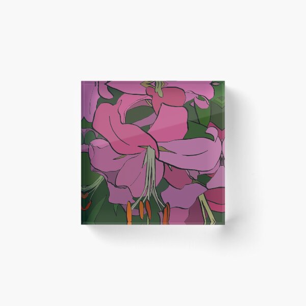 Stargazer Lilly Acrylic Block