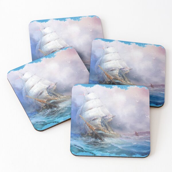 Item preview, Seascape Ship in Strom designed and sold by Ethiyo.